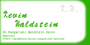 kevin waldstein business card